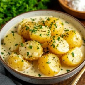 Картофель с чесночно-сырной заливкой: идеальное быстрое решение для ужина