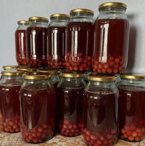 Ароматный вишневый компот на зимние заготовки