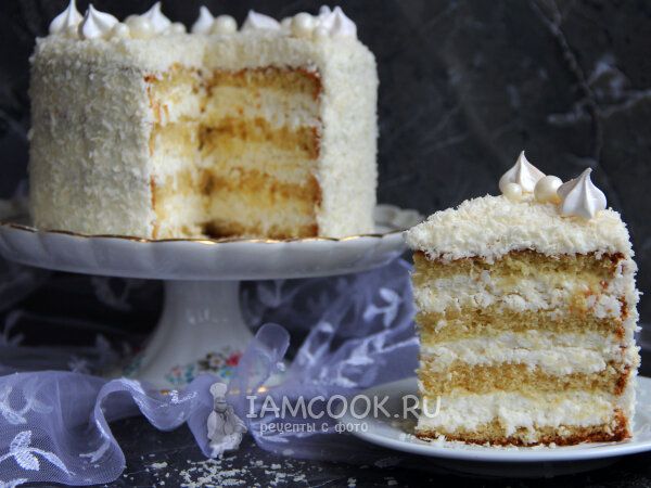 Торт «Снежинка»: нежное угощение для праздничного стола