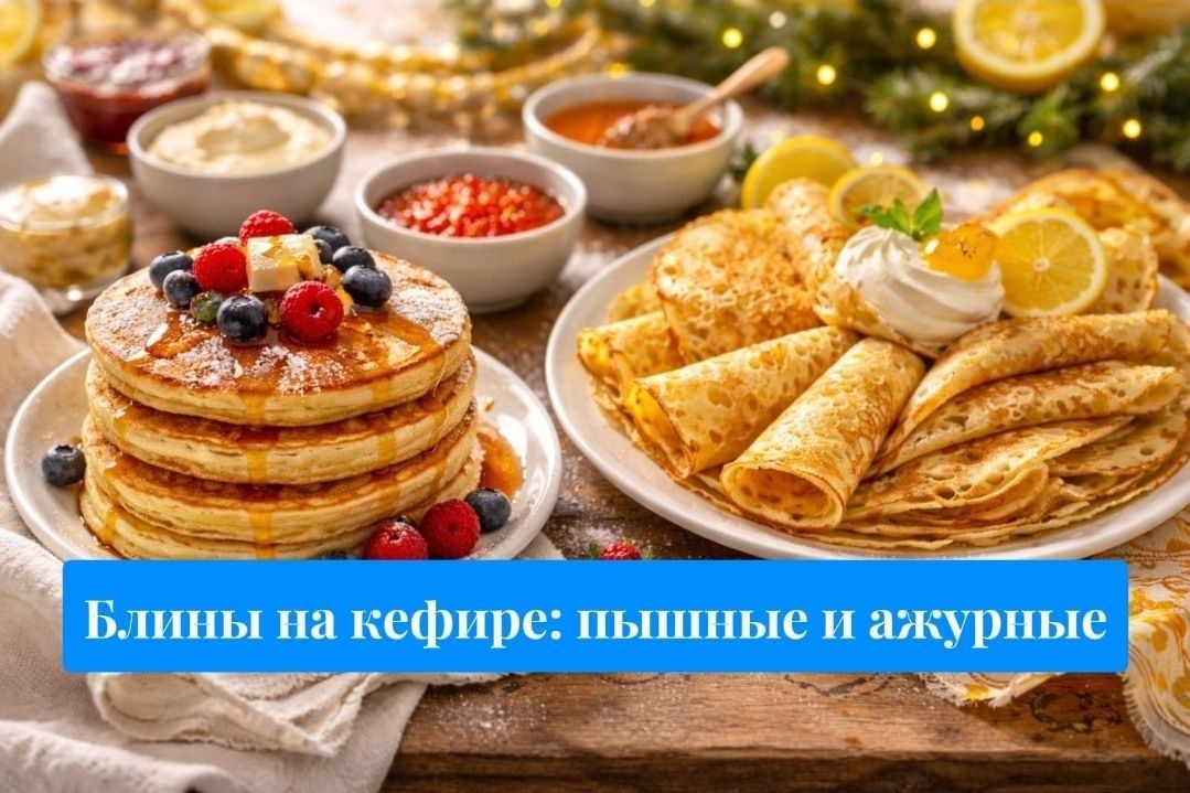Невероятные блины на кефире: два варианта для любого настроения
