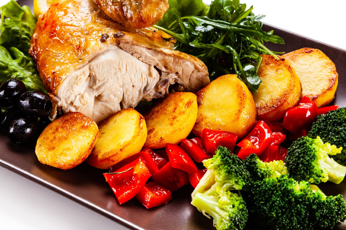 Курица, жареная с картофелем и грибами: простота и вкус